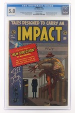Impact #1 - E.C. Comics 1955 CGC 5.0 Classic concentration camp story Not approv picture