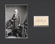 Rutherford B. Hayes US President Civil War Ohio Signed Autograph Photo Grad LOA picture