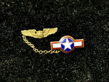 Original WW2 US Navy Pilots Wing, Sterling, CB. AMICO, 1/20 10k 2pc Set (15D) picture