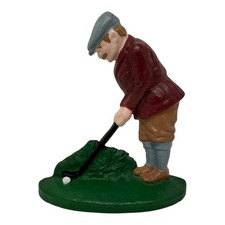 Vintage 1960s Cast Iron Golfer Doorstop CN 64 Marking Hubley-Style 8