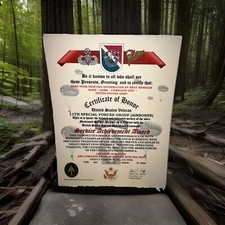 U.S. ARMY - 11TH SPECIAL FORCES GROUP (ABN) VETERAN SERVICE ACHIEVEMENT AWARD picture