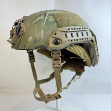 Large Multicam Super High Cut Maritime Ops Ballistic Helmet w/ Rails & NVG Mount picture