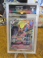 Pokemon TCG Black Bolt Conkeldurr Illustration Rare Card 127/086 Grade 8 picture