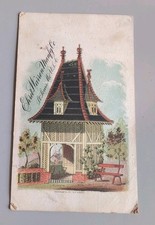 1880s E.H. Warren Black Diamond Roofing Trade Card St Louis Victorian House picture
