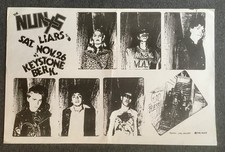 1977 Concert Poster The Nuns and Liars at Keystone Berkeley Punk Rock picture