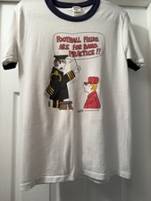 Vintage 1980s Funky Winkerbean Band Practice Ringer T Shirt Moonwear USA picture