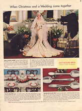 1847 Rogers Bros. Sterling Silverware, White Wedding - 1938 Vintage Print Ad picture