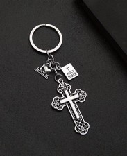 Cross  Jesus Fish Christian Holy Bible Charms Keychain Gift Key Chains Ring picture