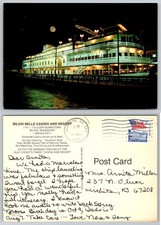 1994 Biloxi Belle Casino Mississippi Riverboat Full Moon Postcard picture