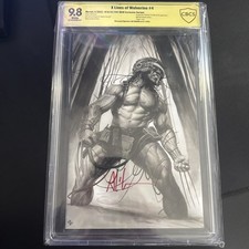 X Lives of Wolverine #4 (2022) CBCS Yellow 9.8 Granov Signed B&W Virgin Variant picture
