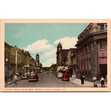 Dalhousie Street Looking West Brantford Ontario Canada Vintage Postcard SPM8 picture