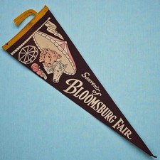 Vintage 1950s Bloomsburg Fair Felt Pennant Horse Graphic Pennsylvania PA 26.5