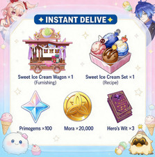 Genshin Impact x Baskin Robbins BR Japan Collab Code Ice Cream⚡INSTANT DELIVE picture