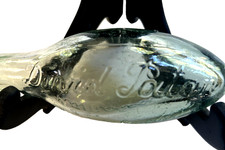 TORPEDO BOTTLE -  DAVID PATON - MANCHESTER - VINTAGE 19TH c - AQUA-GREEN LOT #7 picture
