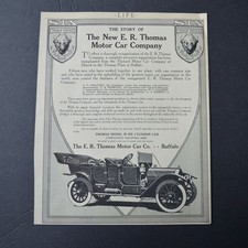 Antique 1911 Life Magazine Advertisement ER Thomas Motor Car Co & Firestone Tire picture