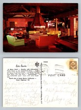 Santa Maria CA-California Rick's Rancho Motor Hotel Lobby Vintage c1962 Postcard picture