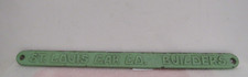 Antique St Louis Car Company Builders RARE Cast Iron Railroad Name Badge Plate picture