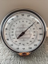 Vintage Harley Davidson Wall Thermometer by Hallmark 10” Across picture