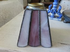 Gorgeous Vintage Peacock Pattern Tiffany style Stained Lamp Shades Lavender picture