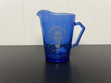 Blue 5in Shirley Temple Pitcher 1980s picture