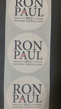 RON PAUL 2012 Bumper Stickers (set of 10) white round 2-in Official Campaign NEW picture