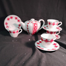 Rose China Moon Light Porcelain Tea Set Teapot Lid Cup Saucer Geometric picture