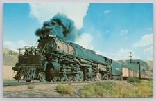 Union Pacific Big Boy Steam Locomotive No. 4019 at Echo Utah 1942 Postcard picture