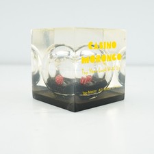 Vintage MORONGO Casino Lucite Paper Weight Dice Paperweight Cube RARE picture