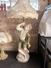 1964 Vintage Azzolin Brothers Boy Figurine Large Lamp picture