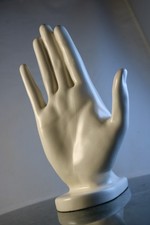 Retro 1970s Nancy Funk Modernist Ceramic Hand Wall Mount Soap Dish Figurine picture