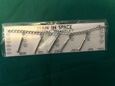 Vintage 1960's  Man In space NASA Saturn V Apollo Mercury Atlas Charm Bracelet picture