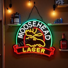 Moosehead Lager Beer Logo LED Neon Sign With Dimmer USB Powered Adjustable Light picture