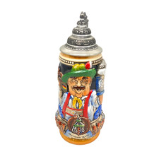 VTG Milwaukee German Fest Mader's #20 of 1000 Signed King Beer Stein Germany 316 picture
