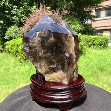 7.39LB Natural Dark tea quartz Crystal Specimen Reiki Mineral Add bracket 1792 picture