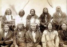 1891 Lakota Sioux Chiefs PHOTO Ended Indian Wars, Native American Chief Group picture