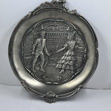 Vintage Genuine Pewter Carmen Spanish Opera Relief Cast Wall Hanging Plate 10
