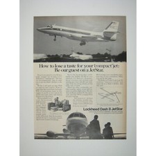 Lockheed Dash 8 JetStar Compact Jet TWA Airlines 1960s Vintage Print Ad picture