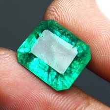 AAA Certified Natural Colombian Green Emerald Emerald Cut Loose Gemstone 9 Ct picture