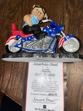 NEW HAMILTON COLLECTION FAITHFUL FUZZIES AMERICAN STEEL BLUE BORN TO RIDE picture