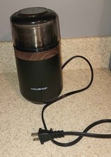 HAUSHOF ELECTRIC COFFEE HERB SPICE GRINDER INCLUDES VACUUM SEAL STORAGE CANISTER picture