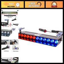 Red Blue 12-LED Led Strobe Flash Light Emergency Warning Lamp 12V for Car picture