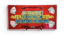 Double Double Bonus Poker Authentic IGT Slot Machine Glass Marquee Panel picture