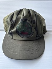 Vintage U.S. AIR FORCE USAF Squadron Hat 97TH OMS Bomber Branch COMMAND BALLCAP picture