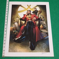 Justin Ponsor Dr. Strange & Wong Signed Comic Art Print Marvel Comics 19x13 picture