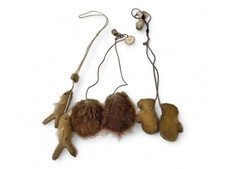 Lot 3 Alaska Native Eskimo Fur Yo Yo Toys Game Fish Mittens Elsie Nelson KuKu picture