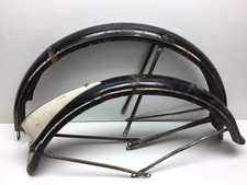 Prewar 1941 Schwinn Bicycle Fenders Autocycle 26” 2.125” Bike Black picture