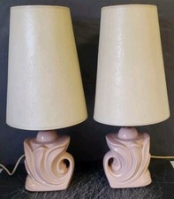 Vintage Gonder Ceramic Abstract Table Dresser Lamps Retro MCM picture