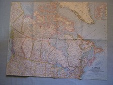 VINTAGE CANADA MAP National Geographic December 1961  picture