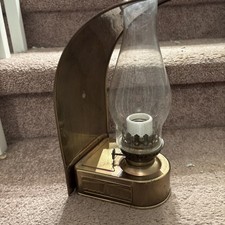 Vintage D.H.R. Holland oil lamp kerosene lamp Den Haan Rotterdam brass picture