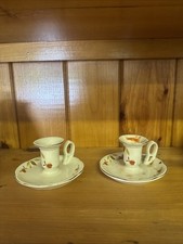 Hall China Autumn Leaf Jewel Tea Candle Holder Pair Vintage Retro Kitchen picture